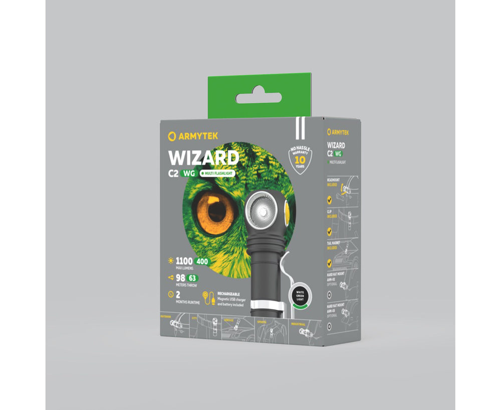 Armytek Flashlights Wizard C2 WG Magnet USB - Beowald Store