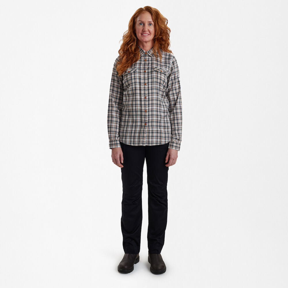 Deerhunter Lady Julia Shirt Blue Check - Beowald Store