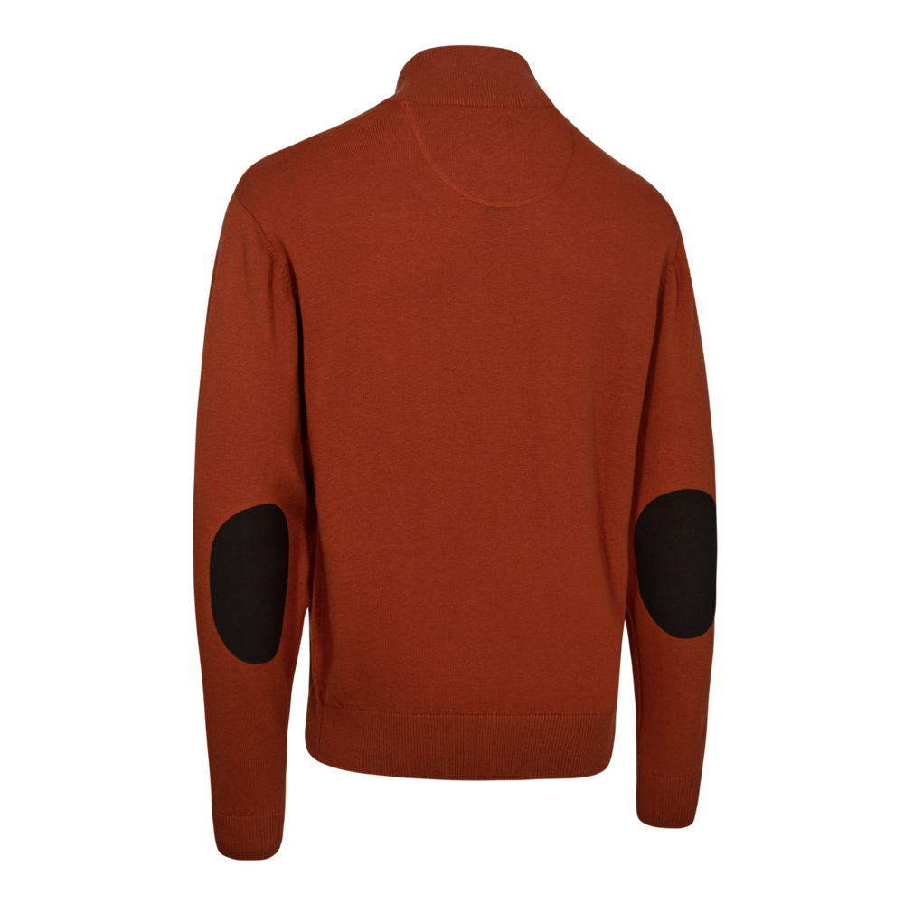 Deerhunter Harrington 1/2-Zip Strickpullover Oak Rust Melange