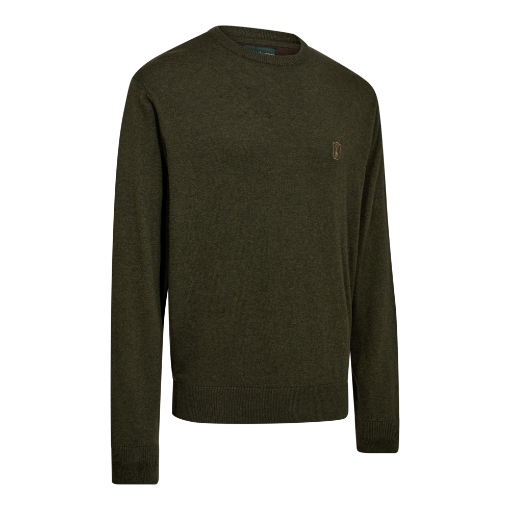 Deerhunter Harrington Rundhals Strickpullover Forest Ember Melange
