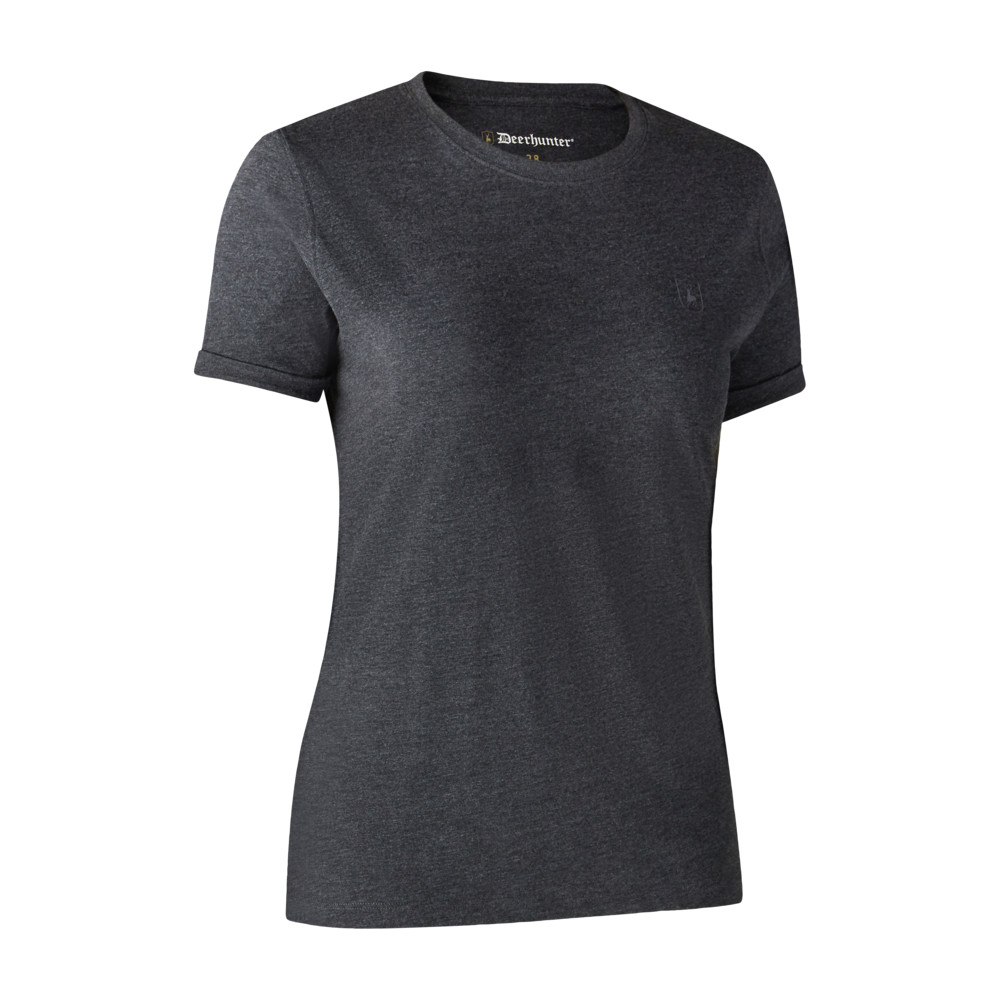 Deerhunter Ladies basic t-shirt in a pack of 2 Brown Leaf Melange - Beowald Store