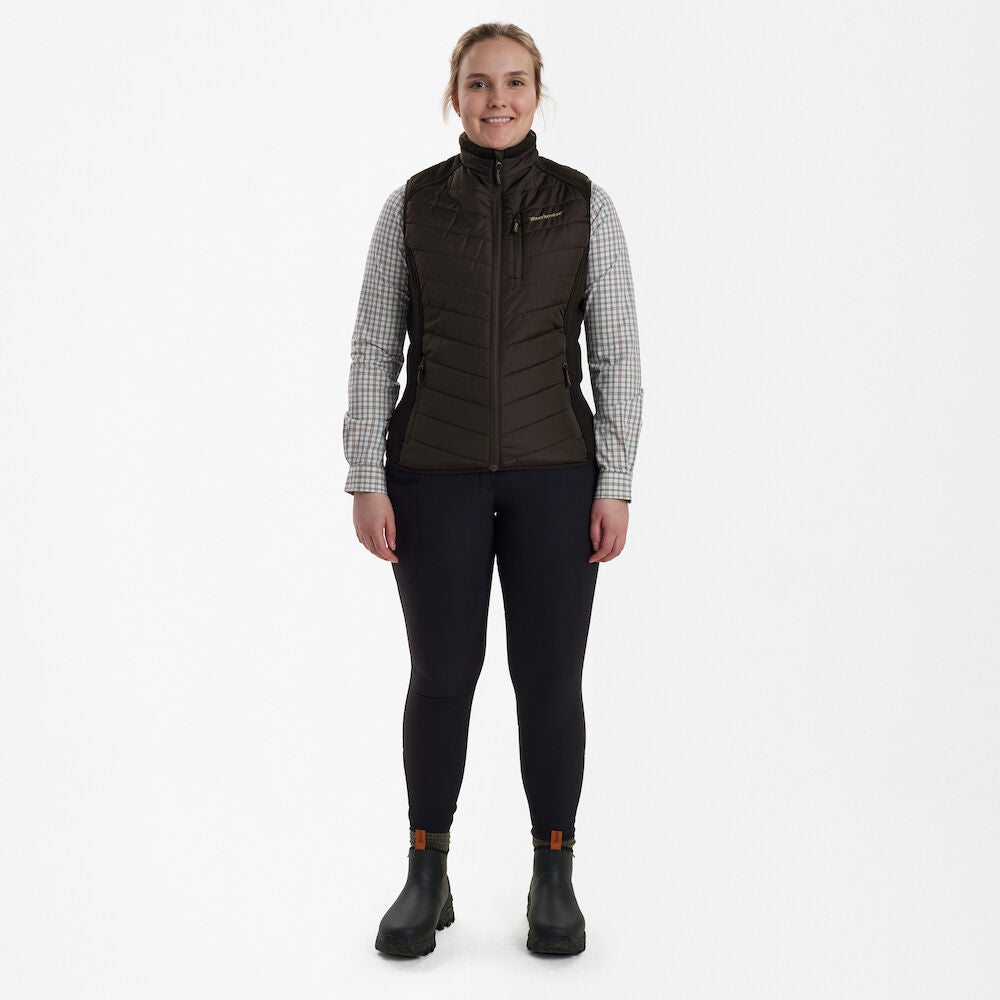 Deerhunter Lady Caroline Padded Vest Brown Leaf - Beowald Store