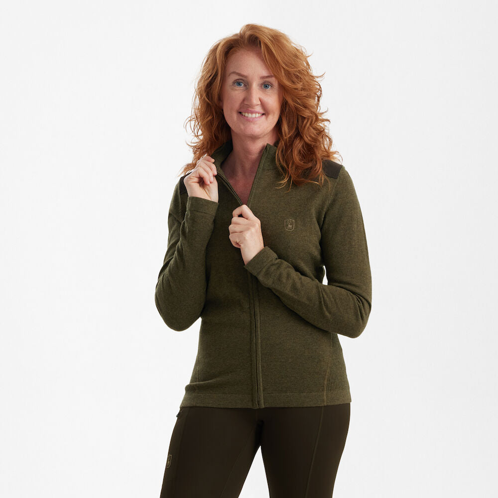 Deerhunter Lady Darlington knit cardigan Cypress - Beowald Store