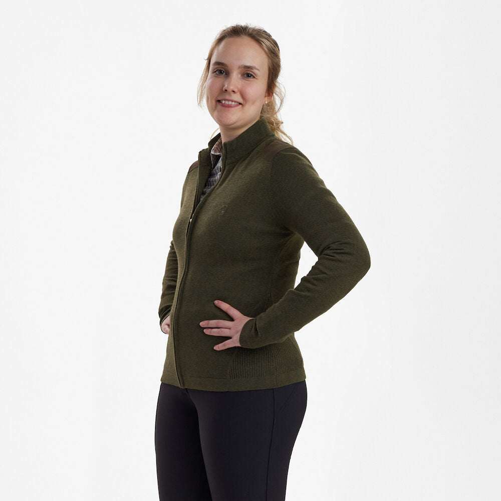 Deerhunter Lady Darlington knit cardigan Green Melange - Beowald Store