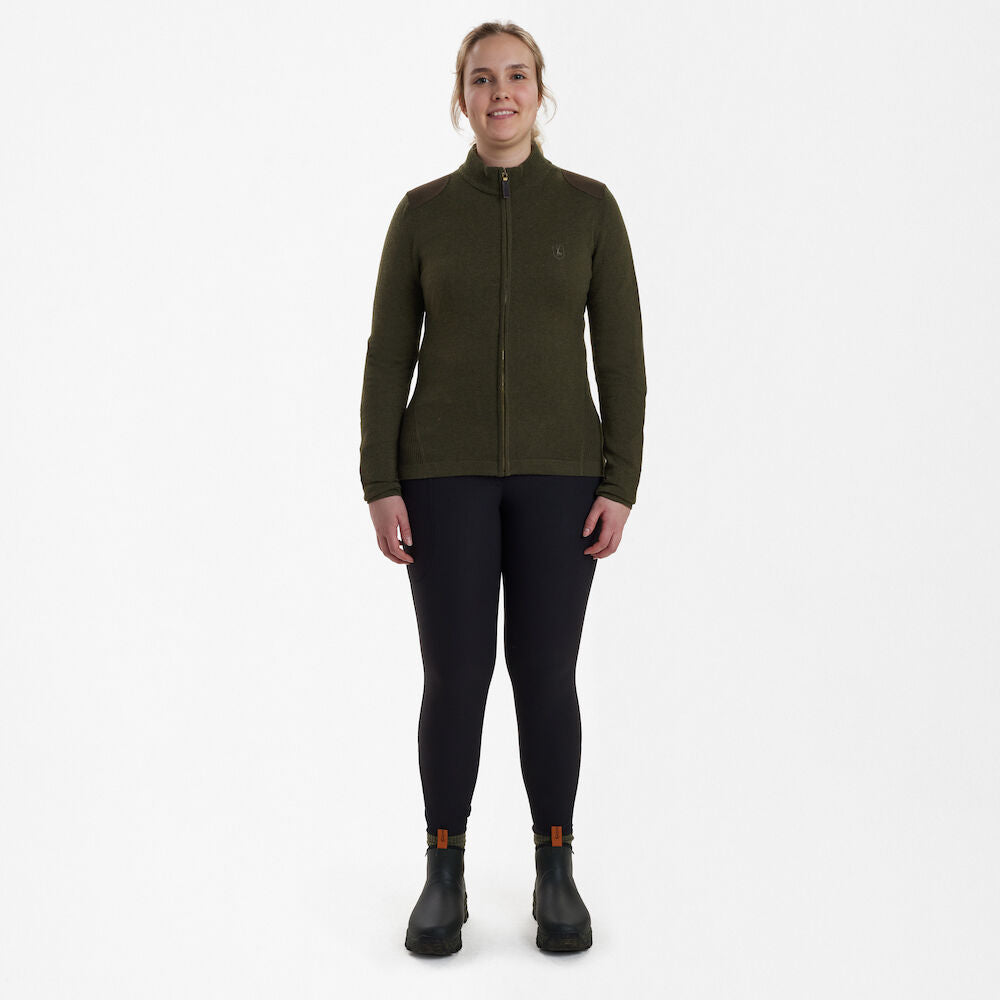 Deerhunter Lady Darlington knit cardigan Green Melange - Beowald Store