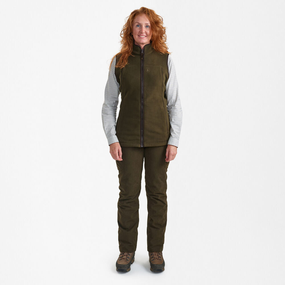 Deerhunter Lady Eagle fleece vest Tarmac Green - Beowald Store