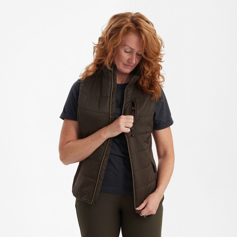 Deerhunter Lady Heat padded vest Wood - Beowald Store