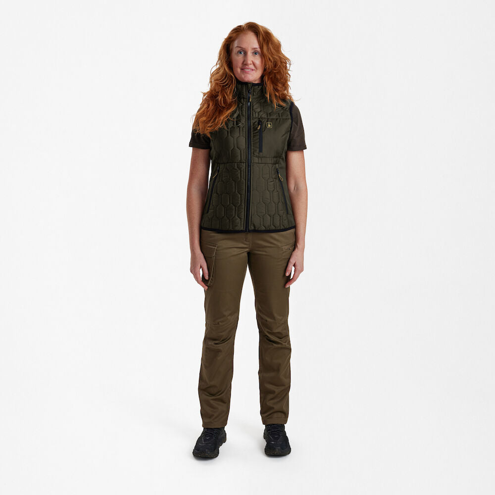 Deerhunter Lady Mossdale quilted vest Forest Green - Beowald Store