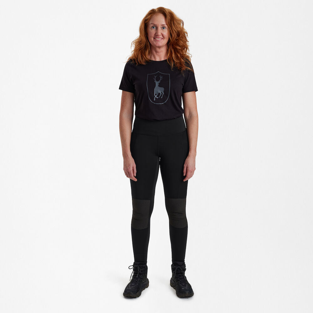 Deerhunter Lady Tights mit Verstärkung Schwarz