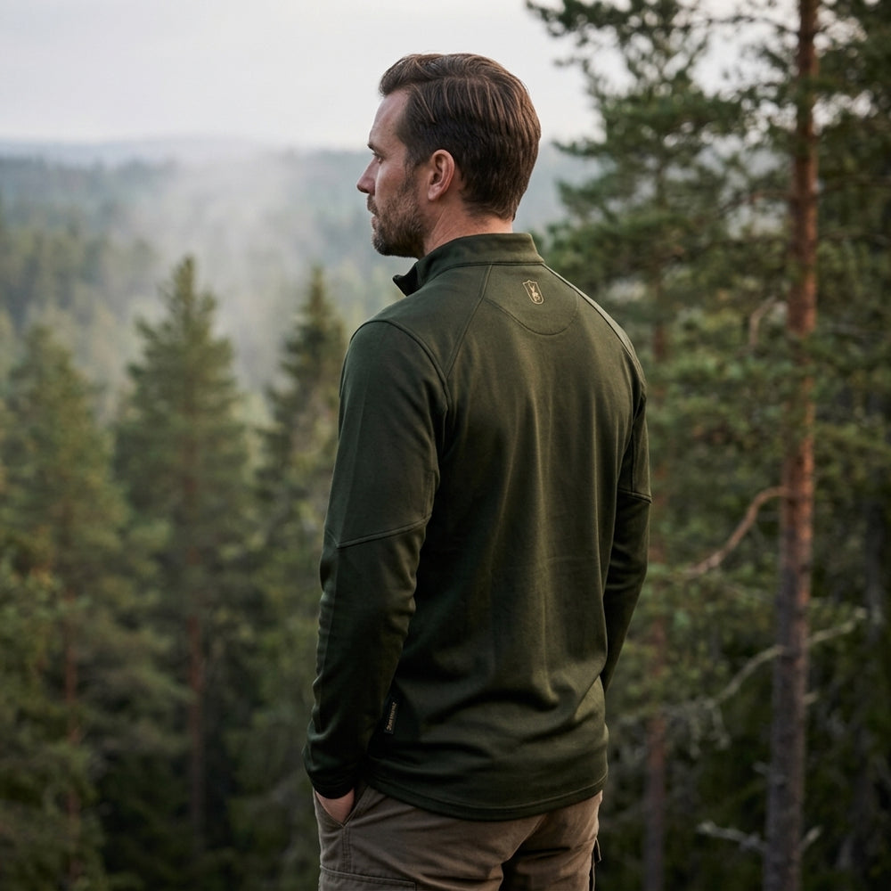 Deerhunter Climate ½-zip T-shirt L/S with 37.5® Technology Forest Ember