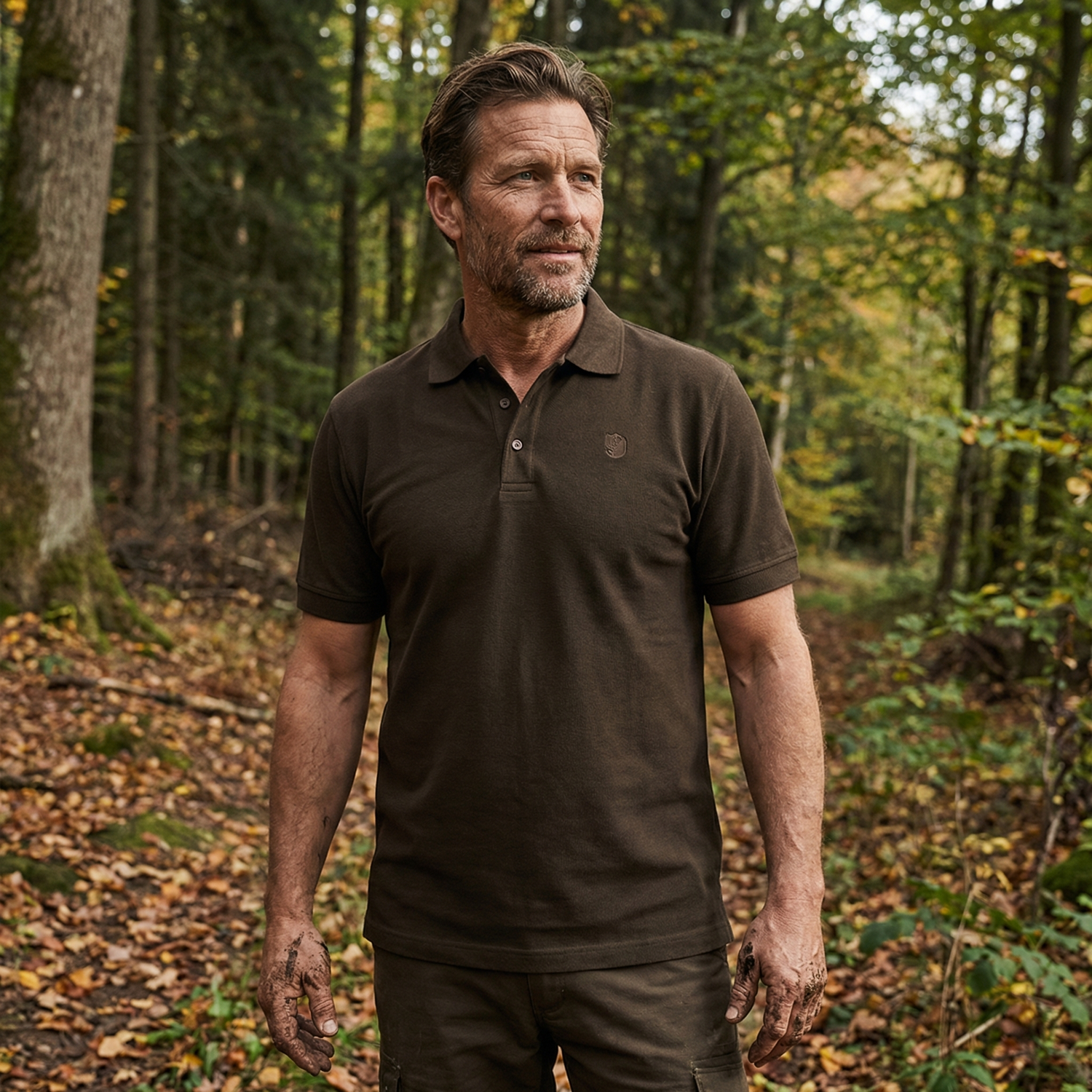 Deerhunter Griffin Polo Shirt - Otter Brown