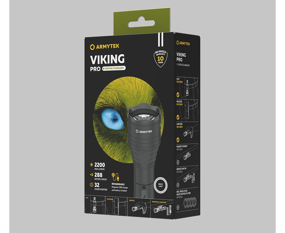 Armytek Flashlights Viking Pro Magnet USB - Beowald Store