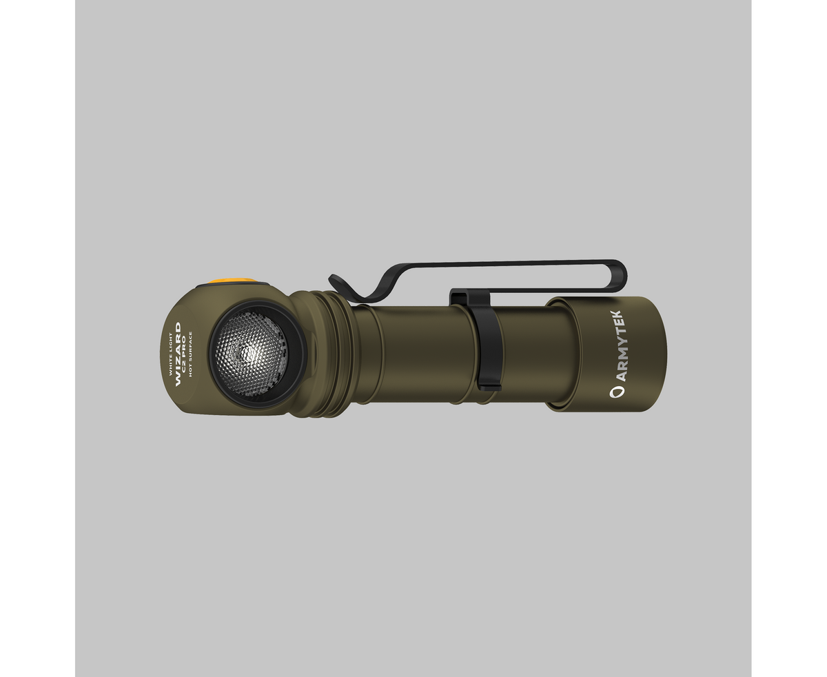 Armytek Flashlights Wizard C2 Pro Magnet USB Olive - Beowald Store