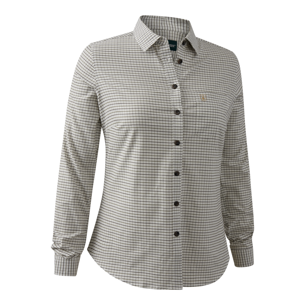 Deerhunter Lady Sara Bluse Green Check - Beowald Store