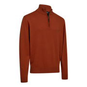 Deerhunter Harrington 1/2-Zip Knit Sweater Oak Rust Melange