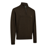 Deerhunter Harrington 1/2-Zip Strickpullover Braun Melange