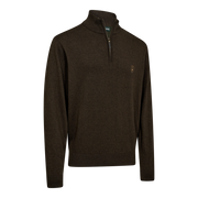 Deerhunter Harrington 1/2-Zip Knit Sweater Brown Melange