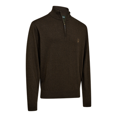 Deerhunter Harrington 1/2-Zip Knit Sweater Brown Melange