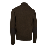 Deerhunter Harrington 1/2-Zip Strickpullover Braun Melange