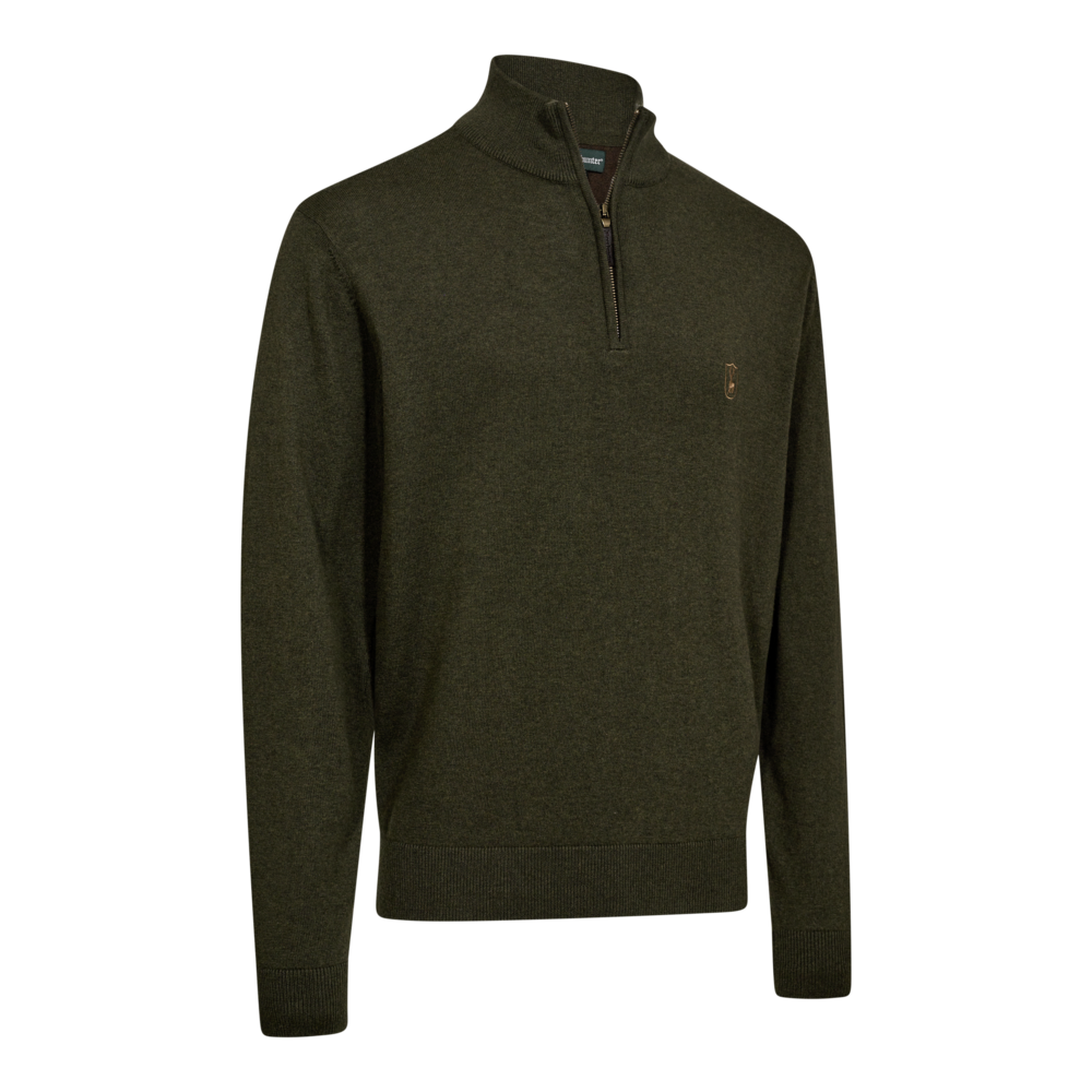 Deerhunter Harrington 1/2-Zip Strickpullover Forest Ember Melange