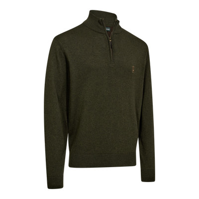 Deerhunter Harrington 1/2-Zip Knit Sweater Forest Ember Melange