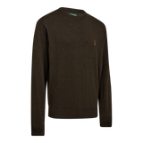 Deerhunter Harrington Rundhals-Strickpullover Braun Melange