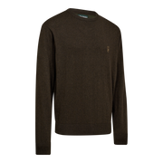 Deerhunter Harrington Round Neck Knitted Sweater Brown Melange