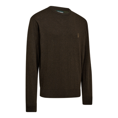 Deerhunter Harrington Round Neck Knitted Sweater Brown Melange