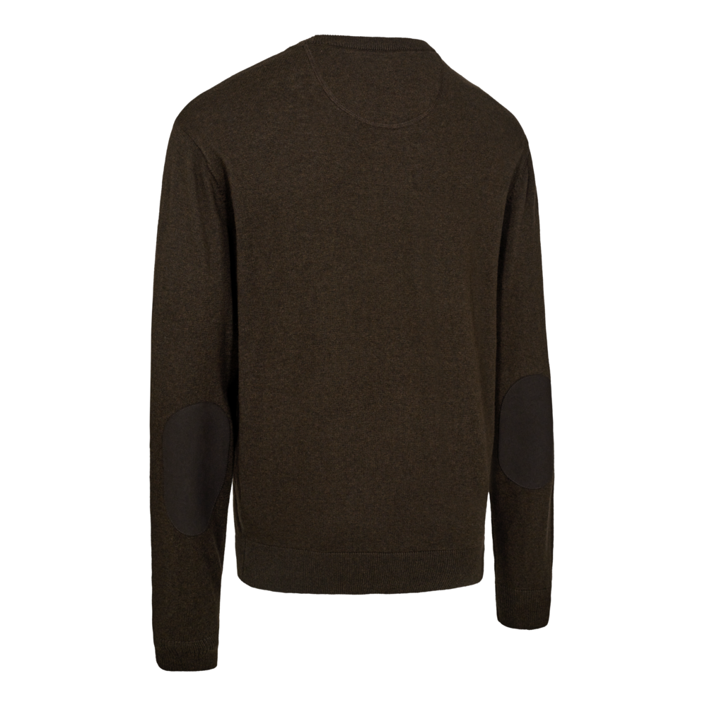 Deerhunter Harrington Rundhals-Strickpullover Braun Melange