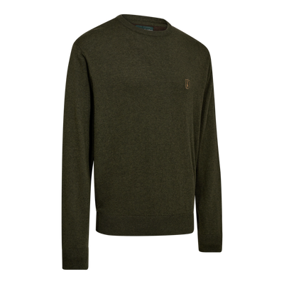 Deerhunter Harrington Round Neck Knitted Sweater Forest Ember Melange