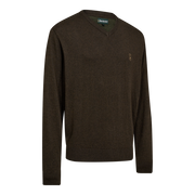 Deerhunter Harrington V-neck Knitted Sweater Brown Melange