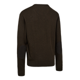 Deerhunter Harrington V-Ausschnitt-Strickpullover Braun Melange
