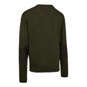 Deerhunter Harrington V-neck Knitted Sweater Forest Ember Melange