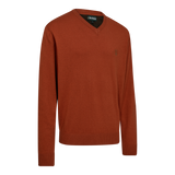 Deerhunter Harrington V-Ausschnitt-Strickpullover Eichenrost-Melange