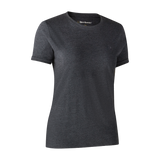 Deerhunter Ladies basic t-shirt in a pack of 2 Brown Leaf Melange - Beowald Store