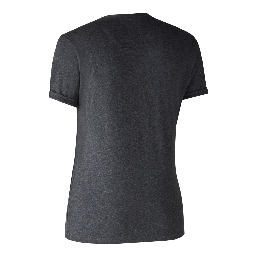 Deerhunter Ladies basic t-shirt in a pack of 2 Brown Leaf Melange - Beowald Store