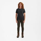 Deerhunter Ladies basic t-shirt in a pack of 2 Brown Leaf Melange - Beowald Store