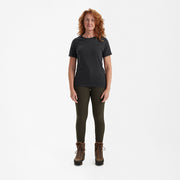 Deerhunter Ladies basic t-shirt in a pack of 2 Brown Leaf Melange - Beowald Store