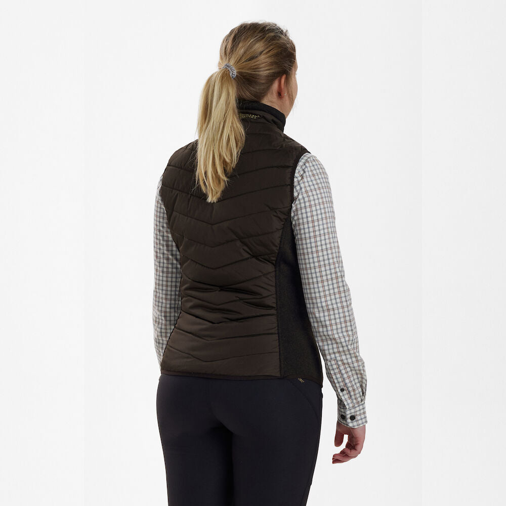 Deerhunter Lady Caroline Padded Vest Brown Leaf - Beowald Store