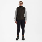 Deerhunter Lady Caroline Padded Vest Brown Leaf - Beowald Store