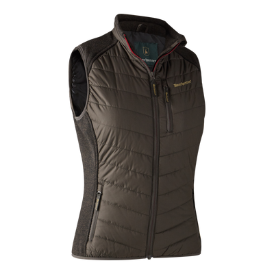 Deerhunter Lady Caroline Padded Vest Brown Leaf - Beowald Store