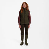 Deerhunter Lady Pam Bonded Fleece Vest Graphite Green Melange - Beowald Store
