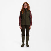 Deerhunter Lady Pam Bonded Fleece Vest Graphite Green Melange - Beowald Store