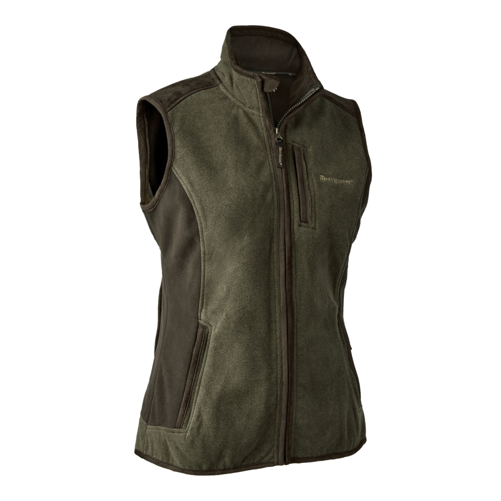 Deerhunter Lady Pam Bonded Fleece Vest Graphite Green Melange - Beowald Store