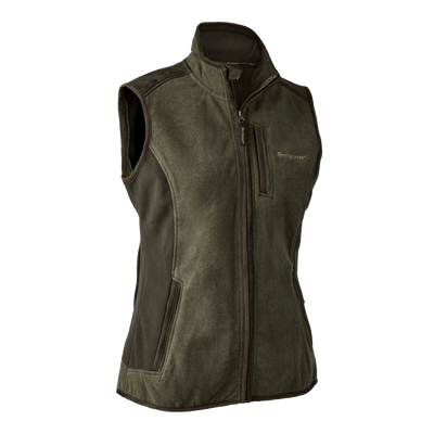 Deerhunter Lady Pam Bonded Fleece Vest Graphite Green Melange - Beowald Store