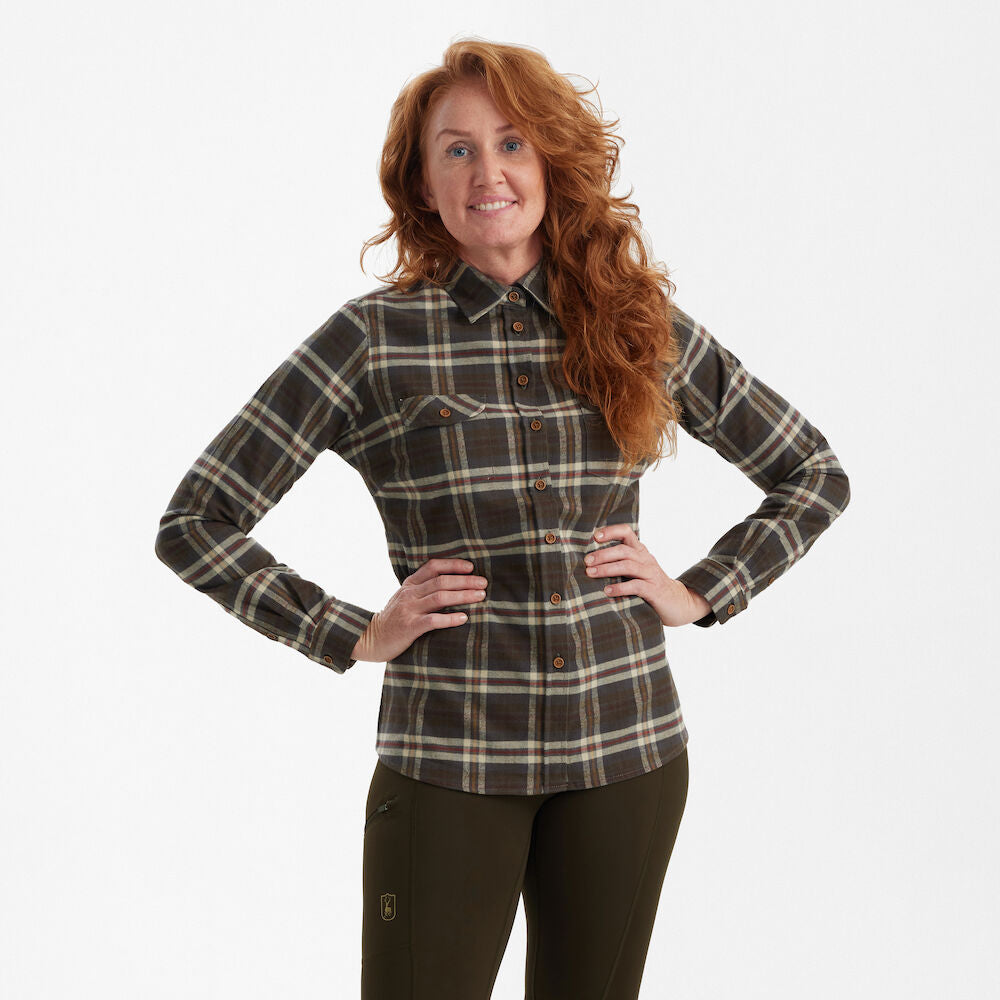 Deerhunter Lady Ruby Shirt Yellow check - Beowald Store