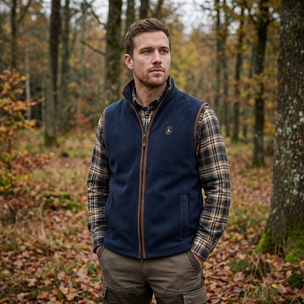 Deerhunter Cumbria Fleece Vest Dark Blue